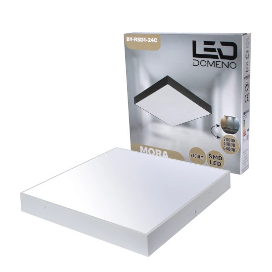 Lampa Panel Natynkowa Mora 30x30 24W IP44 biała BY-RSD1-24C 1185DL DOMENO LIGHTING - zdjęcie dodatkowe 2