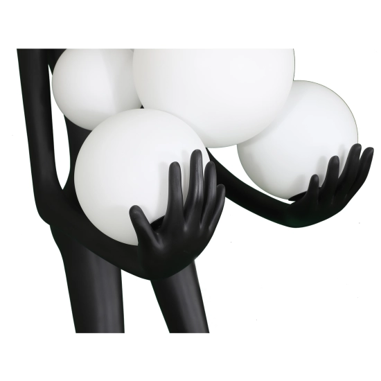 Lampa podłogowa WOMAN czarna 180 cm F9312 Step into Design