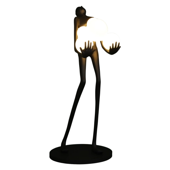 Lampa podłogowa WOMAN czarna 180 cm F9312 Step into Design