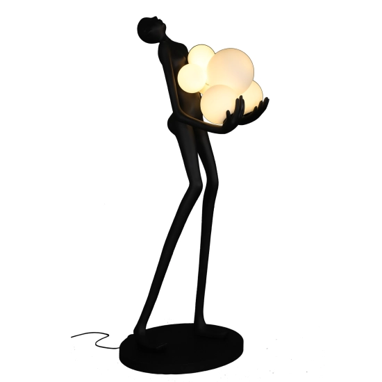 Lampa podłogowa WOMAN czarna 180 cm F9312 Step into Design