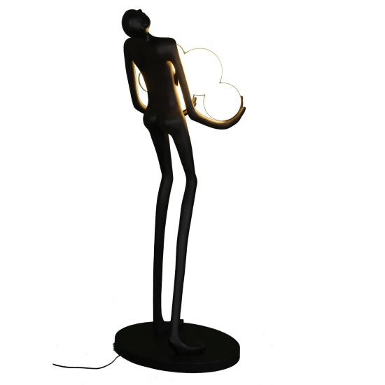 Lampa podłogowa WOMAN czarna 180 cm F9312 Step into Design