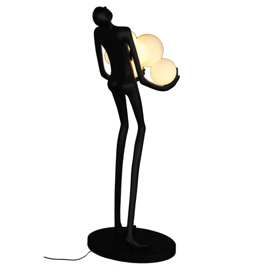 Lampa podłogowa WOMAN czarna 180 cm F9312 Step into Design