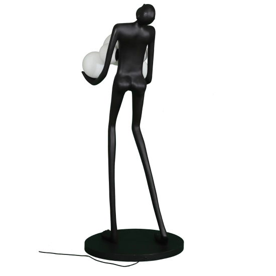 Lampa podłogowa WOMAN czarna 180 cm F9312 Step into Design