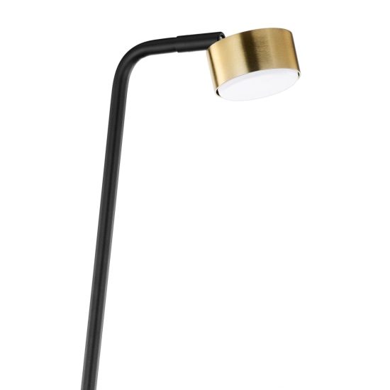 Lampa podłogowa reflektor nowoczesna BAR czarny_złoty mosiądzowany 41711 Sigma