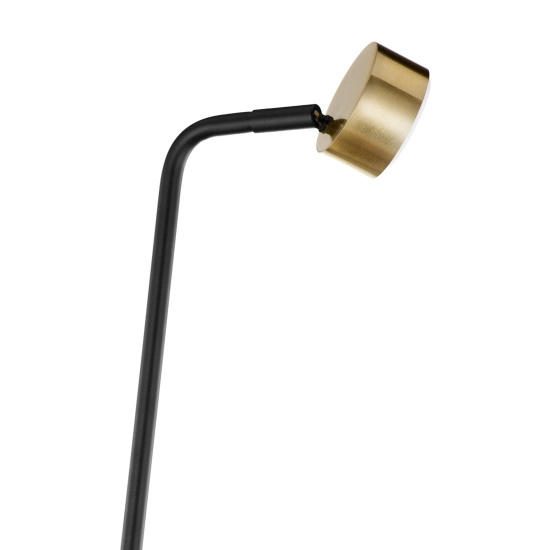 Lampa podłogowa reflektor nowoczesna BAR czarny_złoty mosiądzowany 41711 Sigma