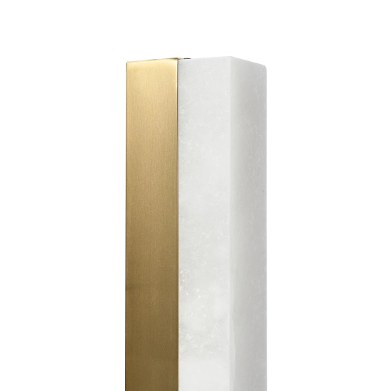 Lampa ścienna BLOCK biały marmur i mosiądz 40 cm ST-3390 Step into design