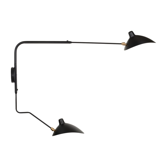 Lampa ścienna CRANE-2W S czarna 110 cm W8702-S Step into Design