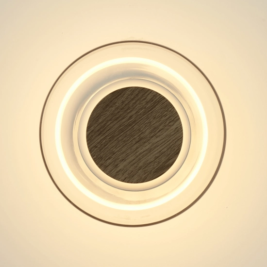 Lampa ścienna DONUT 18 – LED, szkło transparentne, brąz orzechowy ST-5072W transparent brown Step into design