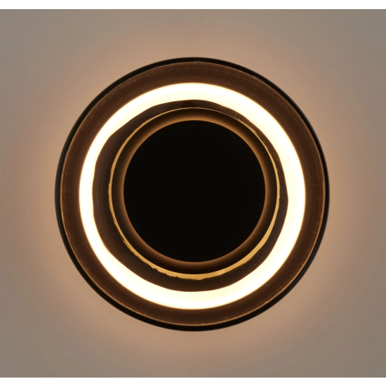 Lampa ścienna DONUT 18 cm - LED, szkło, szaro-czarna ST-5072W smoky black Step into design