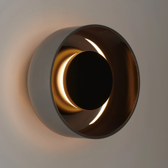 Lampa ścienna DONUT 18 cm - LED, szkło, szaro-czarna ST-5072W smoky black Step into design