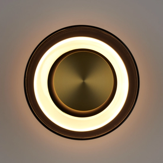 Lampa ścienna DONUT 18 cm - LED, szkło, szaro-złota ST-5072W smoky gold Step into design