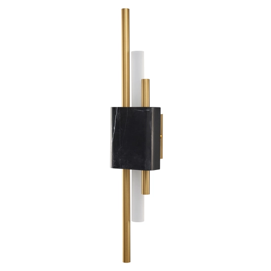 Lampa ścienna ELLIE LED marmurowa czarno złota 50 cm ST-7007W-BLACK Step into Design