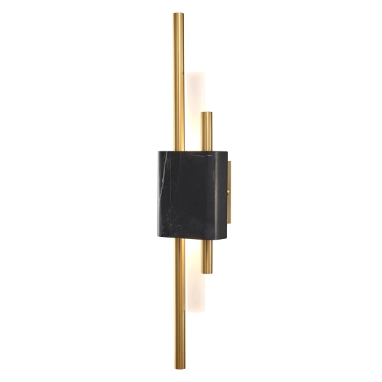 Lampa ścienna ELLIE LED marmurowa czarno złota 50 cm ST-7007W-BLACK Step into Design