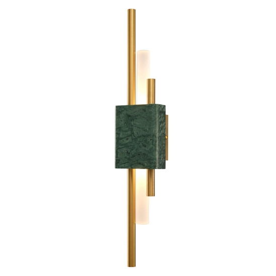 Lampa ścienna ELLIE LED marmurowa zielono złota 50 cm ST-7007W-GREEN Step into Design