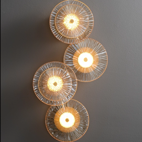 Lampa ścienna LUXIO-4 LED bursztynowa 32 cm ST-3315-4 copper Step into Design