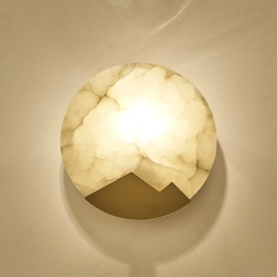 Lampa ścienna MARMO biały marmur i mosiądz 20cm ST-3961 Step into Design