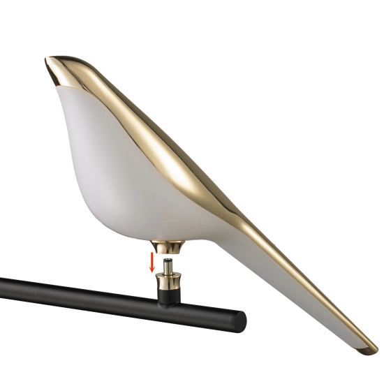 Lampa ścienna PTAK TIT LED złoto-czarna 28 cm ST-9008-W Step into Design