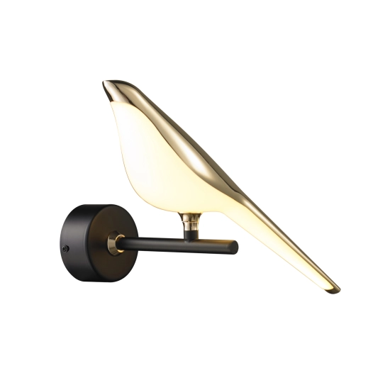 Lampa ścienna PTAK TIT LED złoto-czarna 28 cm ST-9008-W Step into Design