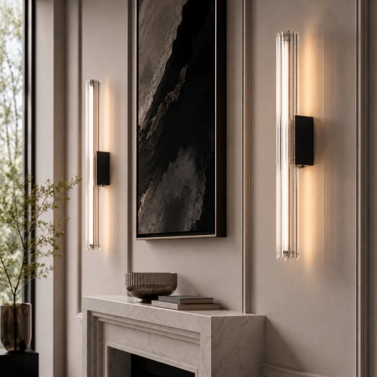 Lampa ścienna VERTI 50 cm - LED, kinkiet liniowy, transparentny ST-HC-D14-H500 Step into design