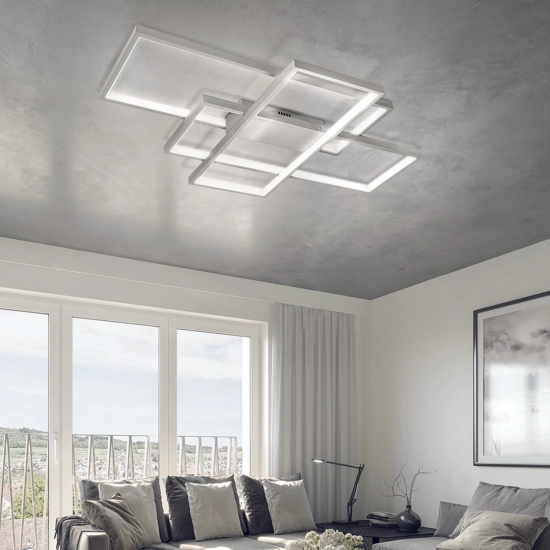 Lampa sufitowa LED RING 80W szary DL-Z01 + pilot DOMENO LIGHTING - zdjęcie dodatkowe 1