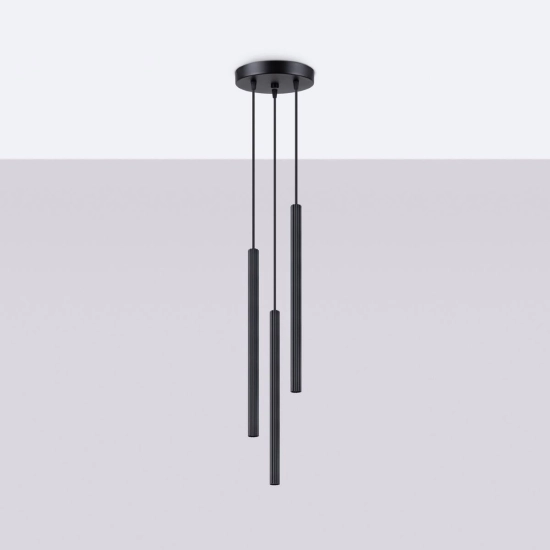 Lampa wisząca ARCHE 3P czarna SL.1341 SOLLUX LIGHTING
