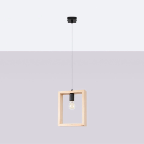 Lampa wisząca ARIES naturalne drewno SL.1310 SOLLUX LIGHTING
