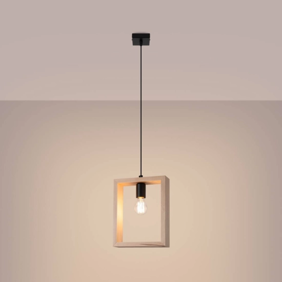 Lampa wisząca ARIES naturalne drewno SL.1310 SOLLUX LIGHTING