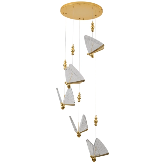 Lampa wisząca BEE LAMP 5 LED złota 45 cm MP0090-5 gold Step into design