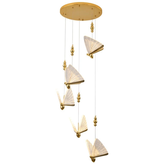 Lampa wisząca BEE LAMP 5 LED złota 45 cm MP0090-5 gold Step into design