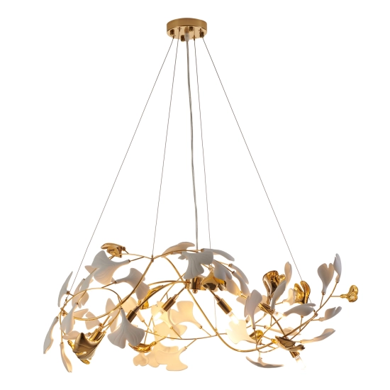 Lampa wisząca BOTANIKA GOLD 100 cm - złota, G9, regulowana, designerska XY080P-L1000 gold Step into design