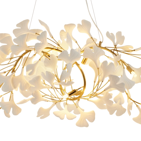 Lampa wisząca BOTANIKA WAVE złoto biała 125 cm XY080P-120 Step into design