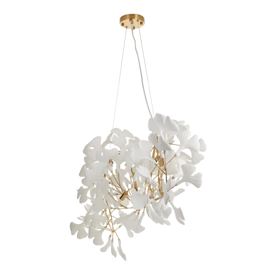 Lampa wisząca BOTANIKA WAVE złoto biała 125 cm XY080P-120 Step into design