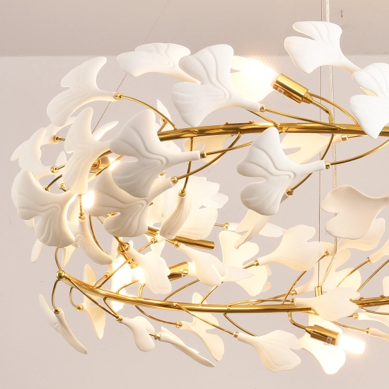 Lampa wisząca BOTANIKA złoto biała 100 cm XY080P-100 Step into design