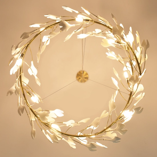Lampa wisząca BOTANIKA złoto biała 100 cm XY080P-100 Step into design
