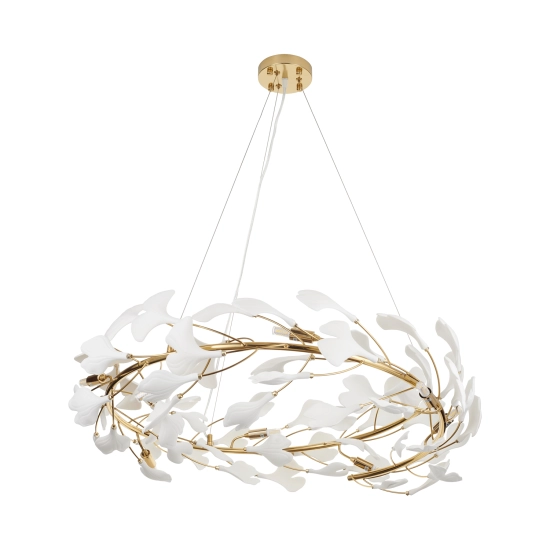 Lampa wisząca BOTANIKA złoto biała 80 cm XY080P-80 Step into design