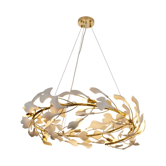 Lampa wisząca BOTANIKA złoto biała 80 cm XY080P-80 Step into design