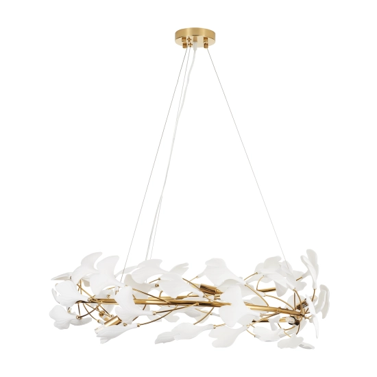 Lampa wisząca BOTANIKA złoto biała 80 cm XY080P-80 Step into design