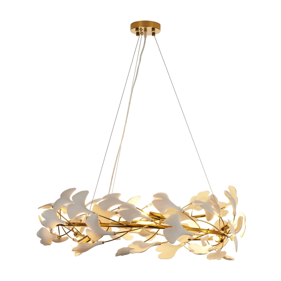 Lampa wisząca BOTANIKA złoto biała 80 cm XY080P-80 Step into design