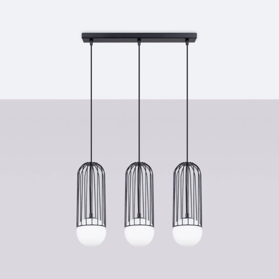 Lampa wisząca BRINA 3L czarna SL.1334 SOLLUX LIGHTING