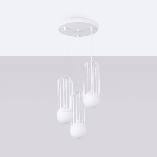 Lampa wisząca BRINA 3P biała SL.1335 SOLLUX LIGHTING