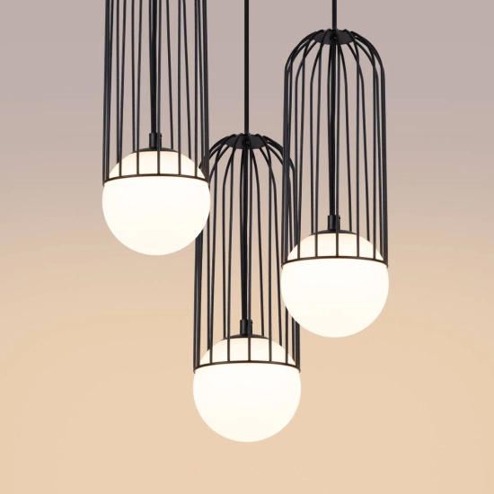 Lampa wisząca BRINA 3P czarna SL.1336 SOLLUX LIGHTING