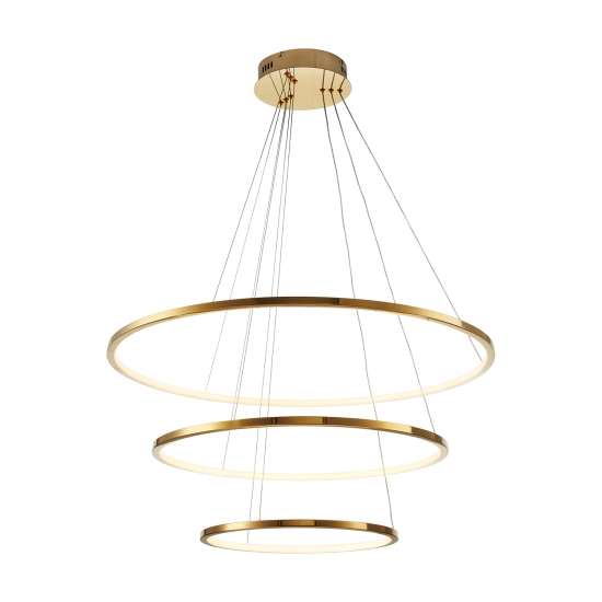 Lampa wisząca CIRCLE SLIM 40+60+80 LED złoty 40 cm + 60 cm + 80 cm ST-10112P-3 Step into Design