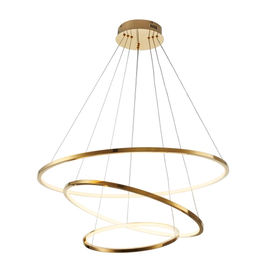 Lampa wisząca CIRCLE SLIM 40+60+80 LED złoty 40 cm + 60 cm + 80 cm ST-10112P-3 Step into Design