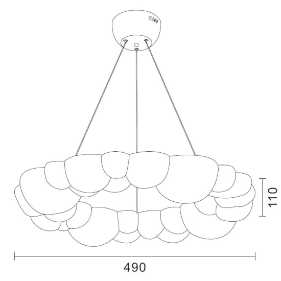 Lampa wisząca CLOUD 50 cm- akrylowa, w kształcie chmurki ST-DL6123P-50 Step into design