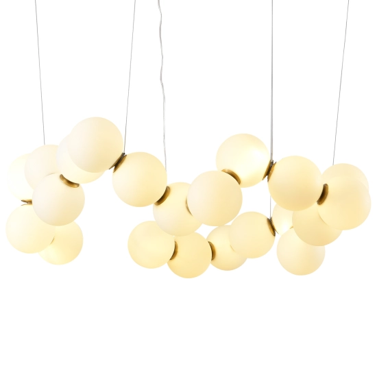 Lampa wisząca CORALLI-80 biało-mosiężna 80 cm DP0254-800 Step into design