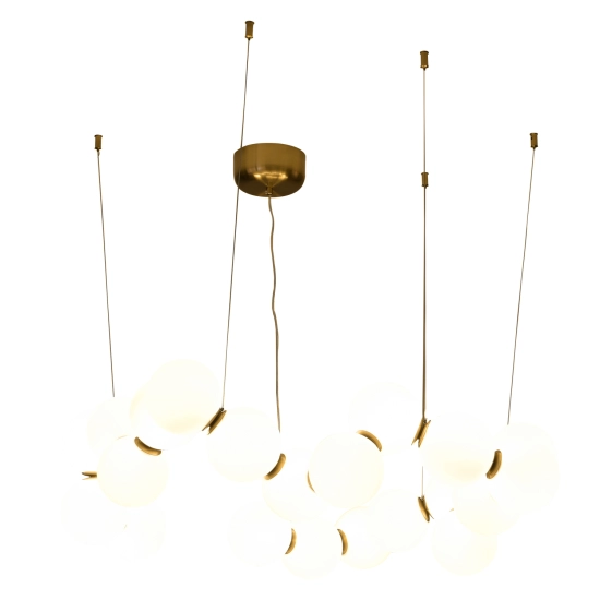 Lampa wisząca CORALLI-80 biało-mosiężna 80 cm DP0254-800 Step into design