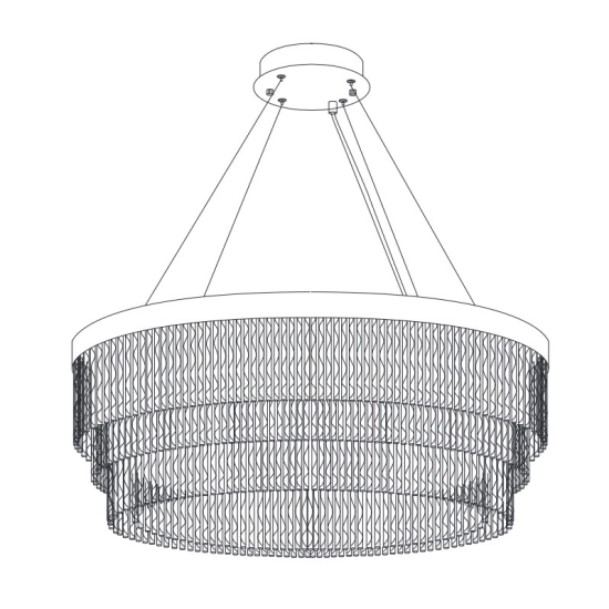 Lampa wisząca GLORIA LED kryształowa złota 60 cm ST-DL8511 Step into Design