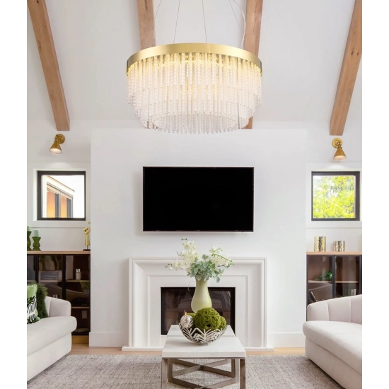 Lampa wisząca GLORIA LED kryształowa złota 60 cm ST-DL8511 Step into Design