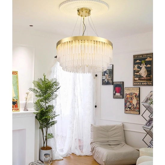 Lampa wisząca GLORIA LED kryształowa złota 60 cm ST-DL8511 Step into Design