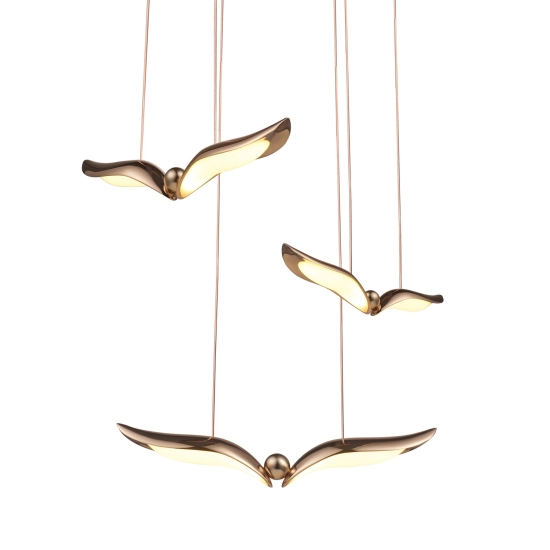 Lampa wisząca GUFO 3 LED różowe złoto 36 cm ST-DL8506 Step into design
